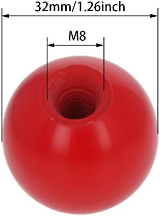 BETTOMSHIN 10 PCS TEMOSET BLOM M8 FID feminin Firul bakelitei 30mm/1,18 Diametru mâner sferic Smooth Rim Negru pentru cositoare