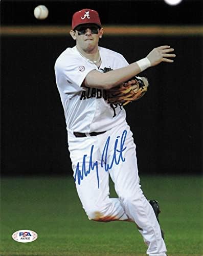 Mikey White a semnat 8x10 Foto PSA/ADN Oakland Athletics Autografat - Fotografii MLB autografate