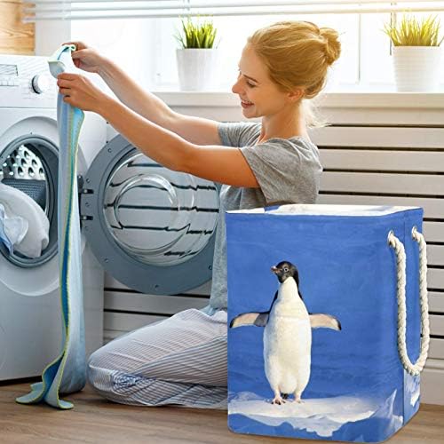 Deyya Penguin animal coșuri de rufe împiedică înalt Robust pliabil pentru copii adulți băieți adolescenți fete în dormitoare