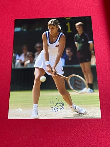 Chris Evert, autografat 16 x 20 Foto - Fotografii de tenis autografiat