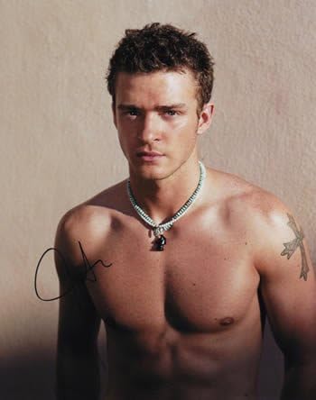 Superba Justin Timberlake fără cămașă a semnat 8x10 în persoană