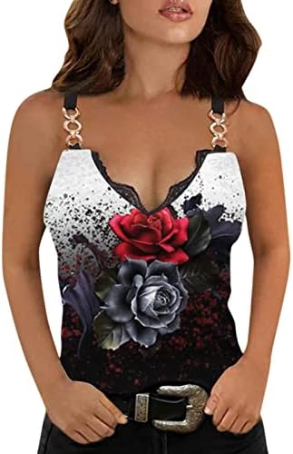 Cămașă de gât în ​​toamnă V Summer V GEACT 2023 Îmbrăcăminte Country Concert Tricou Graphic Camisole Tricou pentru femei O0