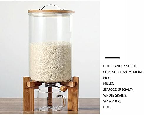 Tbvechi Containere de cereale Set de depozitare, Rezervor de stocare Multigrain de 7,5 L cămară de cereale de orez pentru alimente