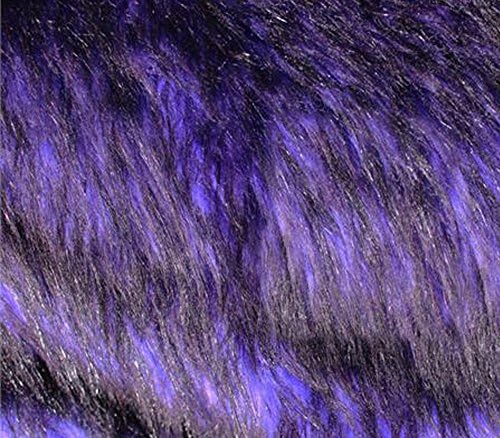 Faux fals Animal blana Fabric gramada lung Alaska Huskies Violet / 58 Wide / vândute de curte