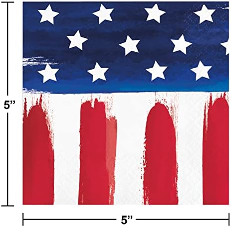 Pachet de pavilion american pictor Patriotic de unică folosință | 4 iulie, Memorial Day SUA Stele roșii și albastre și dungi