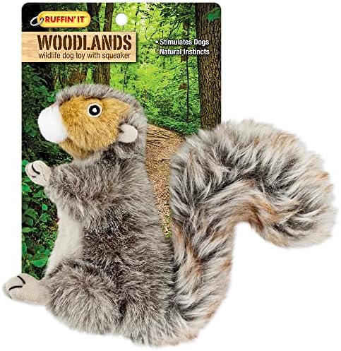 Reaowazo Woodlands Plush veveriță jucărie pentru câini, mică