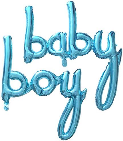 Baby Boy Balloon Blue Blue pentru decorațiuni și consumabile pentru duș pentru bebeluși, sexul dezvăluiți baloane de folie