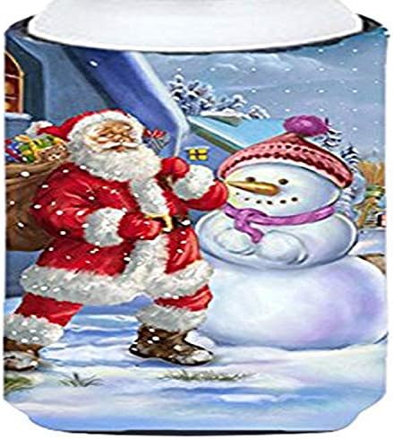 Caroline's Treasures APH6200TBC Crăciun Moș Crăciun și om de zăpadă băiat înalt, cu mânecă mai rece Hugger Mașină la spălare