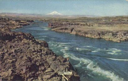Râul Columbia, carte poștală din Washington
