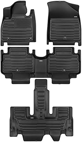 Tuxmat - pentru modele Kia Telluride 7 -locuri 2020-2024 - Covorașe auto personalizate - acoperire maximă, toate vremea, măsurată
