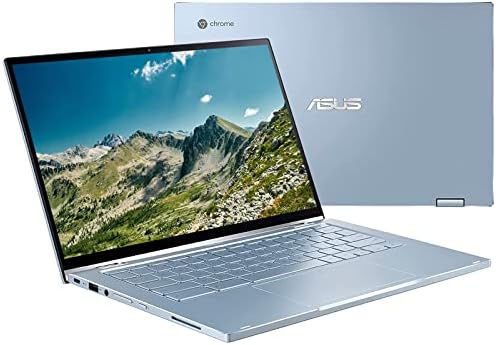 Asus 2022 Chromebook Flip 14 FHD 2-în-1 Touchscreen laptop convertibil pentru acasă și Student, Intel Core M3-8100y, 8 GB RAM