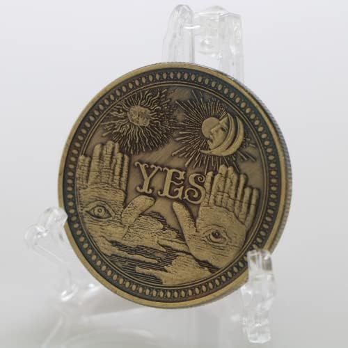 American Relief tridimensional da Bronz verde monedă comemorativă Sun Moon Angel Schelet Fără decizie monedă bună și malefică