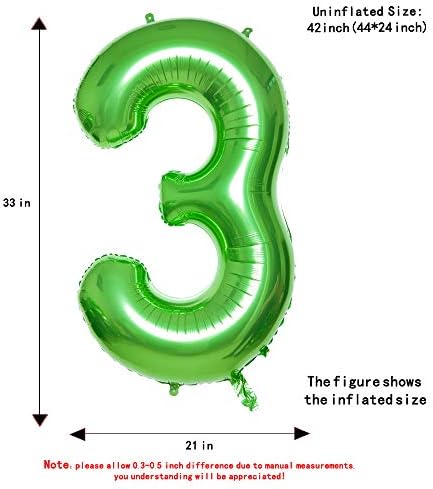 Green 3 baloane, 40 inch folie de naștere cu baloane decorațiuni de petrecere a livrărilor helium mylar baloane digitale