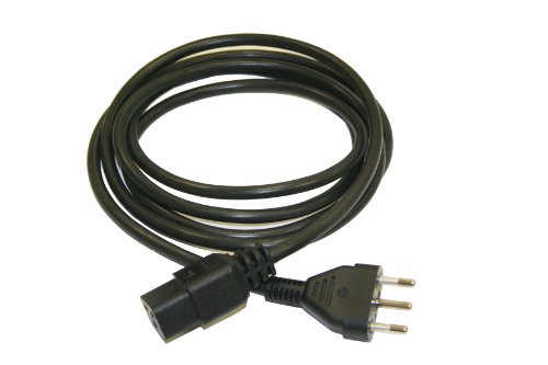 Interpower 86260060 Set de cabluri italiene, CEI 23-50 S17 Tip dop, IEC 60320 C19 Tip conector, culoare neagră, culoare de