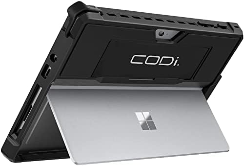 CODI C30705052 CODI Carcasă policarbonat robustă cu curea de mână pentru Microsoft Surface Go 2, Negru/Silver