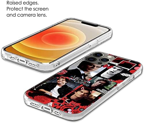 Carcasa de telefon Ian Damon Vampire compatibilă cu iPhone 12/12 Pro Somerhalder Diaries Salvatore Imprimat TPU pur Clear Clear Soft Phone Husa