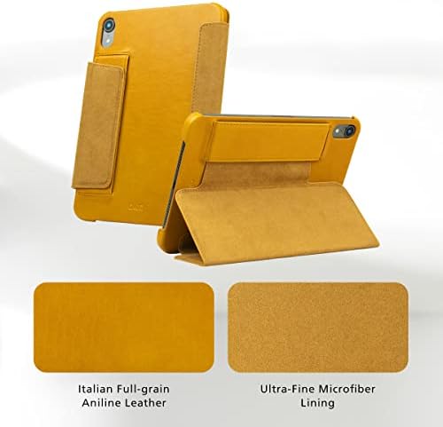 Carcasă folio din piele alto pentru iPad Mini 6, carcasă din piele italiană premium pentru Apple iPad Mini 6 gen