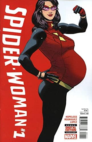 Spider-Woman 1 VF; Marvel carte de benzi desenate / coperta gravidă