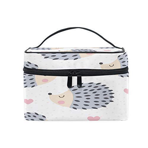 Bluangle Cartoon Pug Pug Dog Makeup Geanta Portable Travel Cosmetic Bag Carcasă multifuncțională cu pungă de toaletă cu fermoar