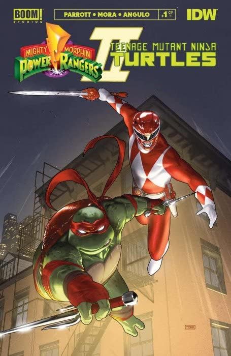 Mighty Morphin Power Rangers / Teenage Mutant Ninja Turtles II 1I VF / NM; Boom! carte de benzi desenate / Raphael Red Ranger