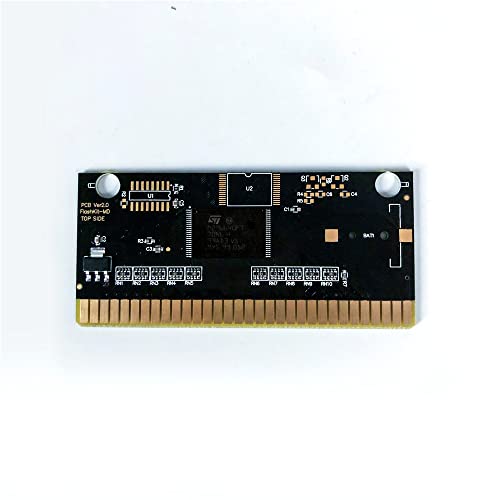 Aditi Fun 'N' Games - SUA etichetă Flashkit MD Electroless Gold PCB Card pentru Sega Genesis Megadrive Video Game Console