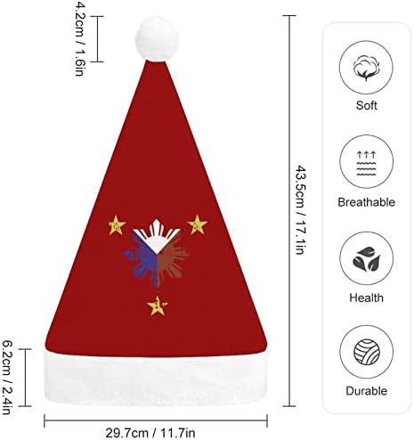 Filipine Pavilion Stele pluș Crăciun pălărie obraznic și frumos Santa pălării cu refuz de pluș și confort linie Xmas Decor