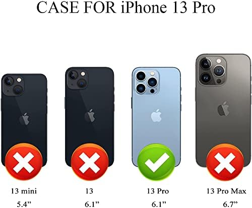 Husă LakiBeibi pentru iPhone 13 Pro pentru femei Fete, Husă portofel iPhone 13 Pro din piele Premium cu sloturi pentru carduri