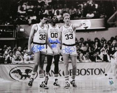 Robert Paroh-Kevin McHale-Larry Bird Autographed 16x20 Foto-Fotografii NBA autografate