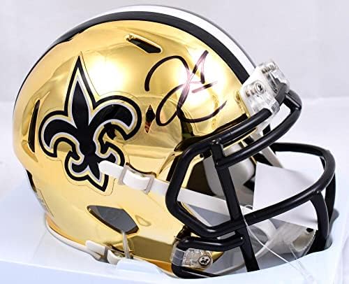 Derek Carr autograf New Orleans Saints Chrome Speed Mini casca-BeckettW Holo-autograf NFL mini căști