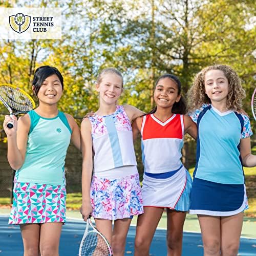 Rochii de tenis pentru fete STC și ținută de golf pentru copii fără mâneci Fuste sportive atletice cu pantaloni scurți și construiți