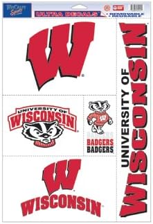 Wisconsin Badgers Static Cling Decal Sheetsale