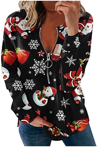 Humorond Ugly Christmas Pulover pentru femei v gât cu mânecă lungă modă casual calde calde sexy