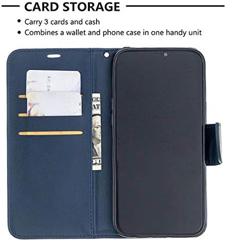 Apple iPhone 12 Pro Max caz, SATURCASE lux din piele PU Flip Magnet portofel Stand Card Slots husă de protecție cu curea de