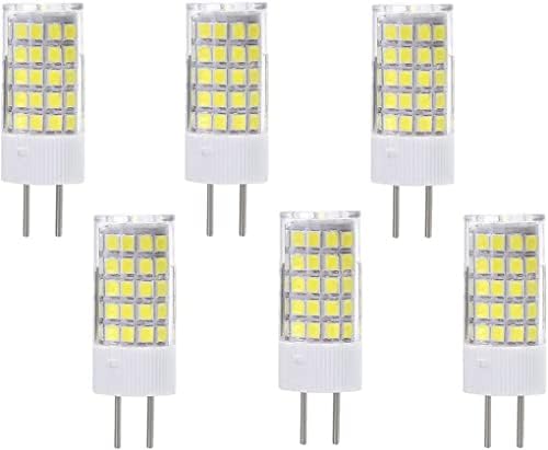 Becuri LED G4 Dimmable G4 Bi-Pin Base 6wcool White 6000K Ceramic Base LED porumb Light pentru dormitor de iluminat acasă, 64