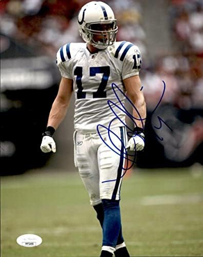 Austin Collie Indianapolis Colts semnat/autografat 8x10 foto JSA 160992 - Fotografii NFL autografate