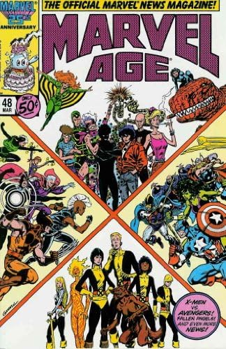 Marvel Age 48 VF / NM; carte de benzi desenate Marvel / X-Men vs Avengers