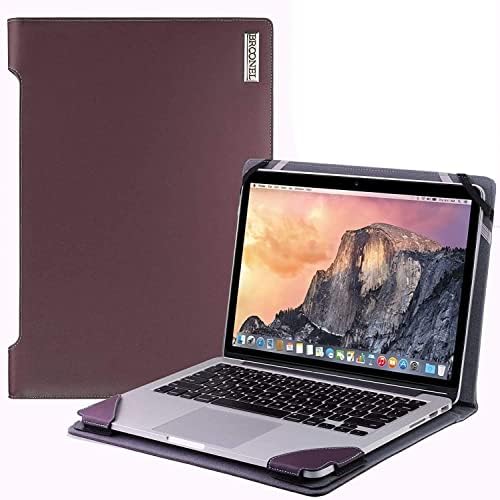 Broonel - Serie de profil - Carcasă pentru laptop din piele violet compatibilă cu Dell Vostro 14 3491 14 Laptop pentru afaceri