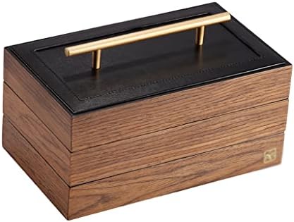 N/A Box de bijuterii retro Retro Retro Bijuterii multifuncționale Cercei de depozitare din lemn cu o capacitate mare de mare