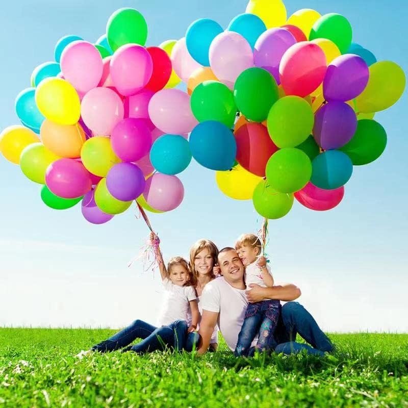 Tamodan baloane îngroșate, 120 buc Baloane culori asortate, Baloane Latex pentru petrecerea de Ziua Copilului, balon curcubeu