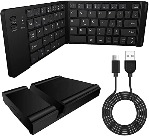 Lucrări de Cellet Ultra Slim pliere Wireless Bluetooth tastatura compatibil cu Sony Xperia E5 cu telefon HolderStand - reîncărcabilă