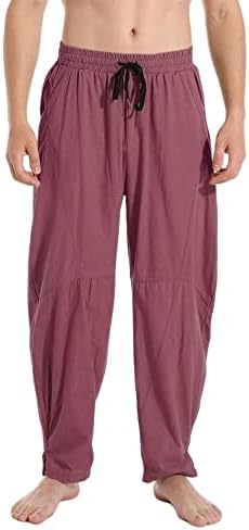 Pantaloni de lenjerie din bumbac casual Gudeubai pentru bărbați Pantaloni de vară