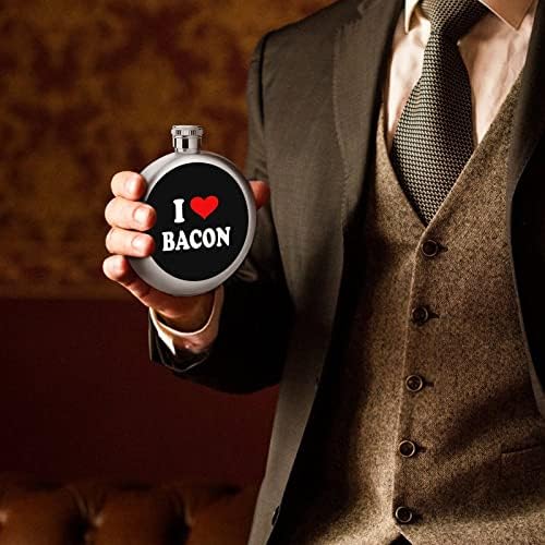 Îmi place Bacon ulcior rotund lichior balon drăguț whisky oțel baloane portabile Sticla de vin toci baloane pentru băutură