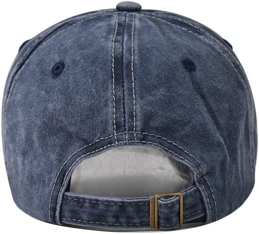 Șapcă de baseball spălată pentru bărbați pentru femei reglabile din denim de denim pălărie tată pălărie pălărie pălărie, 6