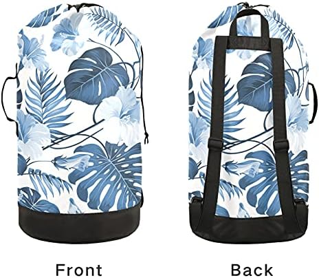 Palmier frunze albastre sac de rufe cu bretele spălătorie rucsac sac cordon închiderea agățat împiedică pentru tabără Acasă