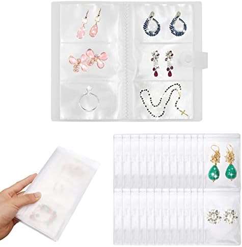Carte de depozitare a bijuteriilor transparente, carte portabilă de Călătorie, Organizator de cercei de bijuterii, geantă de