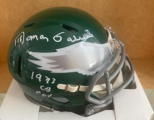 Roman Gabriel Eagles 1973 CB Poy a semnat mini cască cu Coa-mini căști NFL cu autograf
