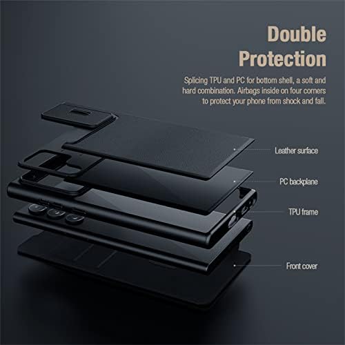 Husă portofel pentru Samsung Galaxy S23 Ultra / S23 Plus / S23, [Slide Camera Lens Protection] husă din piele PU Folio Husă