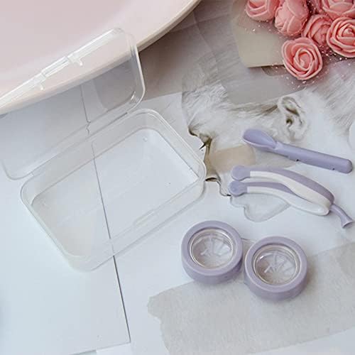 Kit de călătorie pentru lentile de contact Thiocwey, contactul de contact pentru lentilele cu șaibă de spălat curată și soft Scoop pentru utilizare la domiciliu