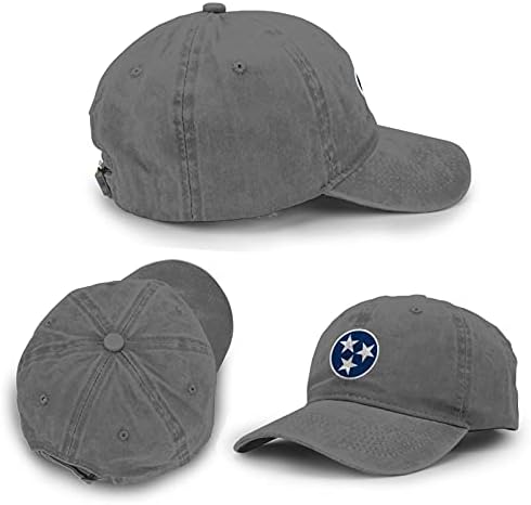 Unisex Adult Vintage Reglabil Șapcă De Baseball Denim Pălărie Tennessee Stat Pavilion Nou Camionagiu Pălării Spălate