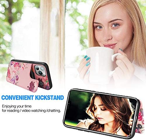 Crosspace compatibil cu iPhone 12 Pro Max 5g [6,7 inch,lansare 2020], portofel pentru femei și fete cu suport pentru Card și